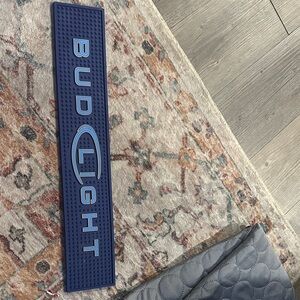Bud Light Blue Bar Mat